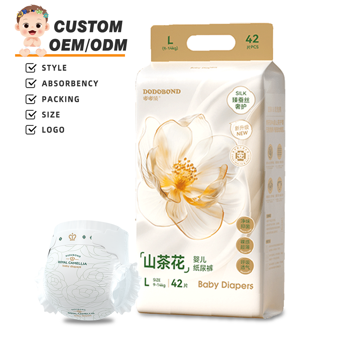 Hot selling 3D Leak-proof baby diapers