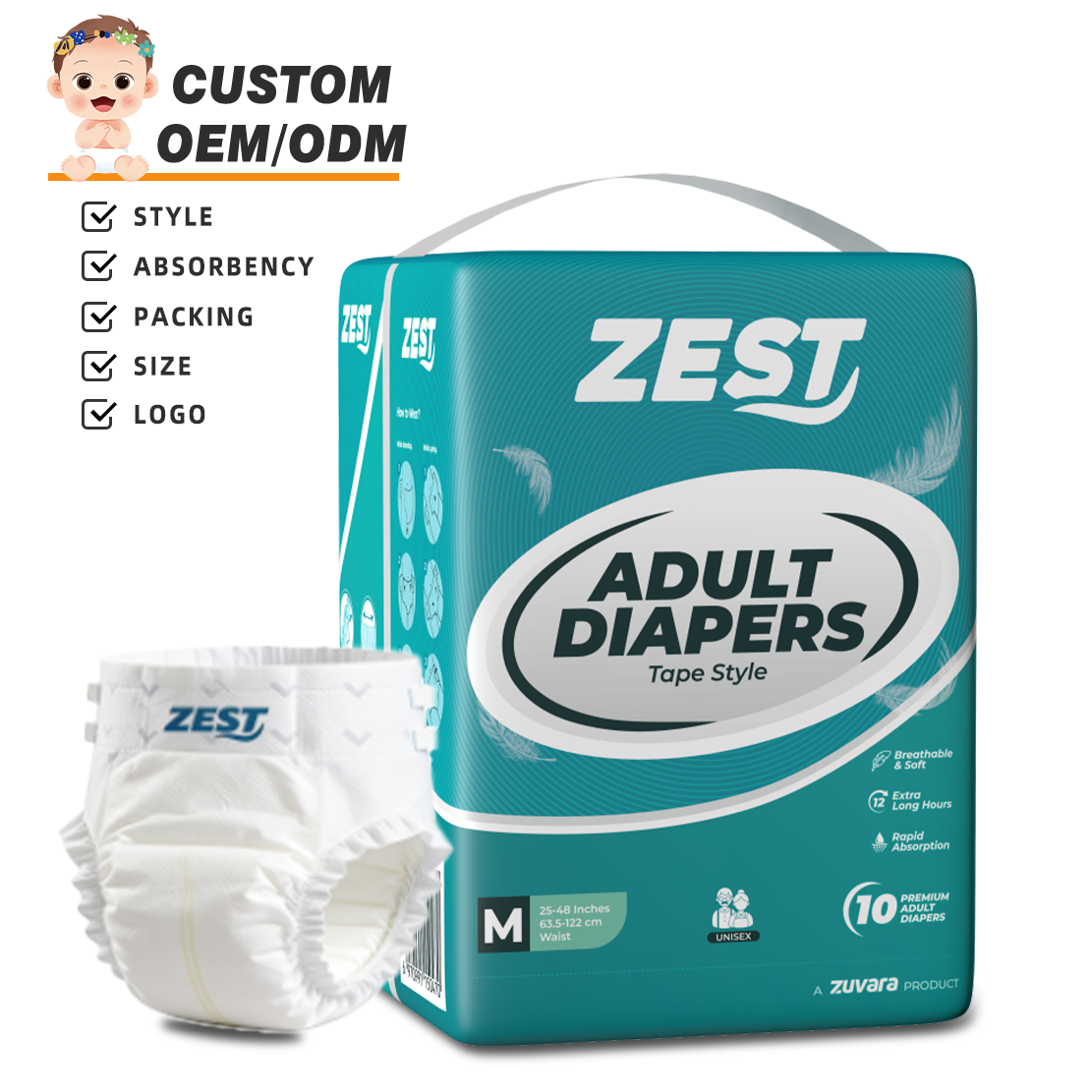 Super absorbency adult diapers good quality